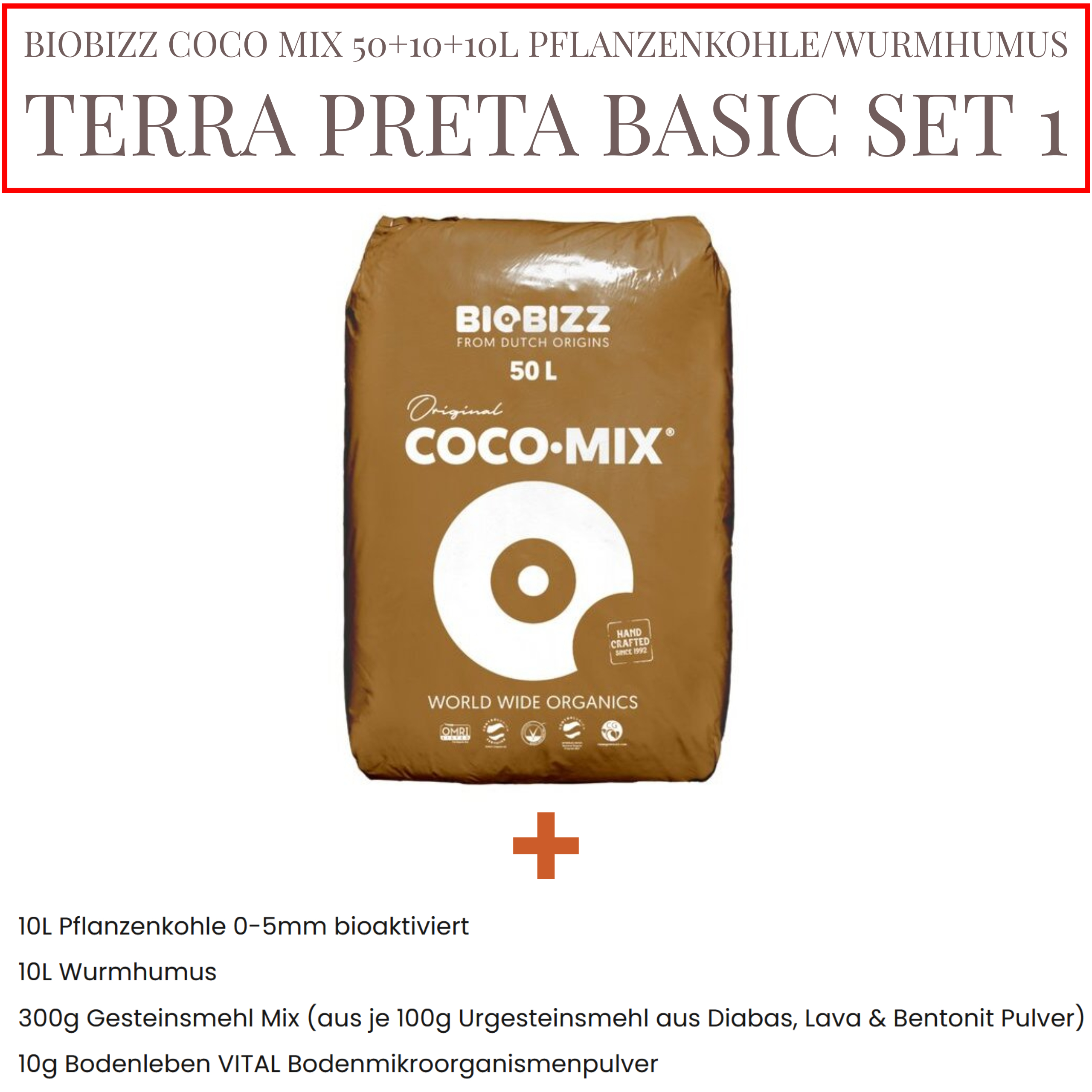 Biobizz Coco Set 50+10+10 Terra Preta Basic Set 1-1