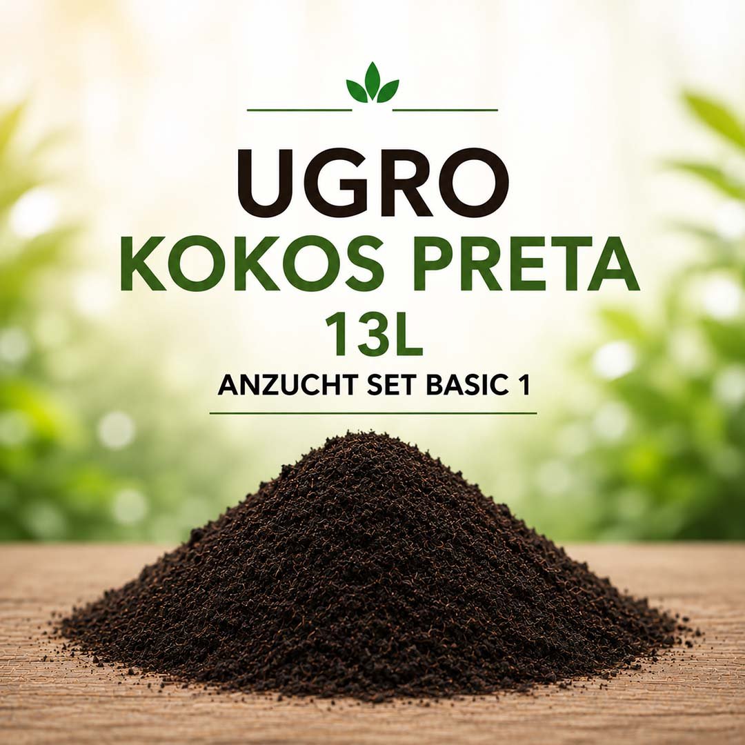 UGRO Kokos Preta 13L Basic Set 1 - Organisches Substrat auf Basis Kokos mit Düngern und Zusätzen - Produktbild