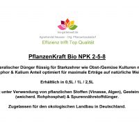Pflanzenkraft Bio NPK 2-5-8 Textversion
