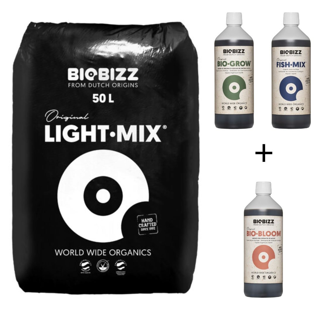Biobizz Lightmix 50l Basic Set - Erde und Flüssigdünger
